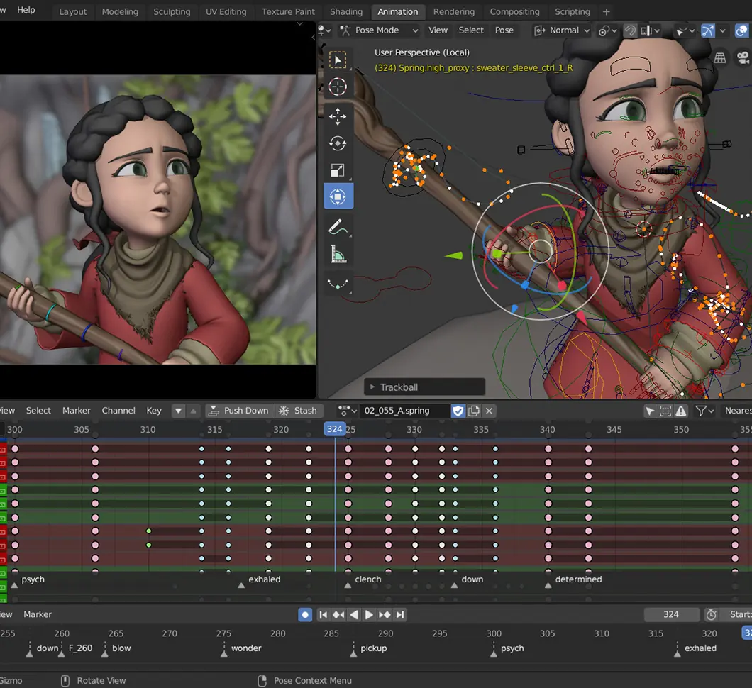 Character rigging for video games