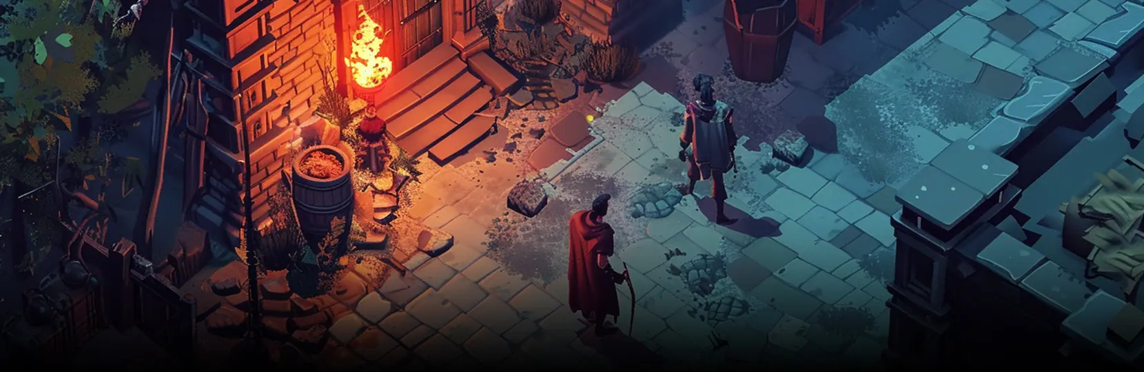 Isometric fantasy game scene illustrating a game demo concept