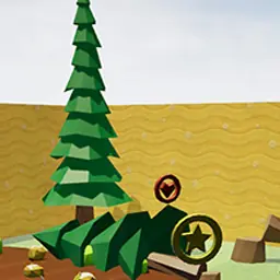 Low-poly game environment