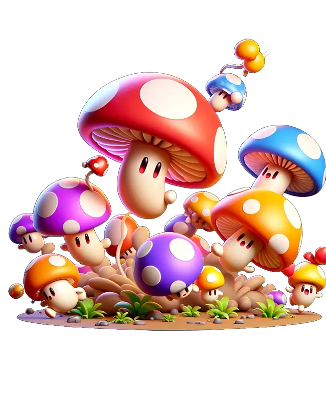 Mushrooms in game benefits block